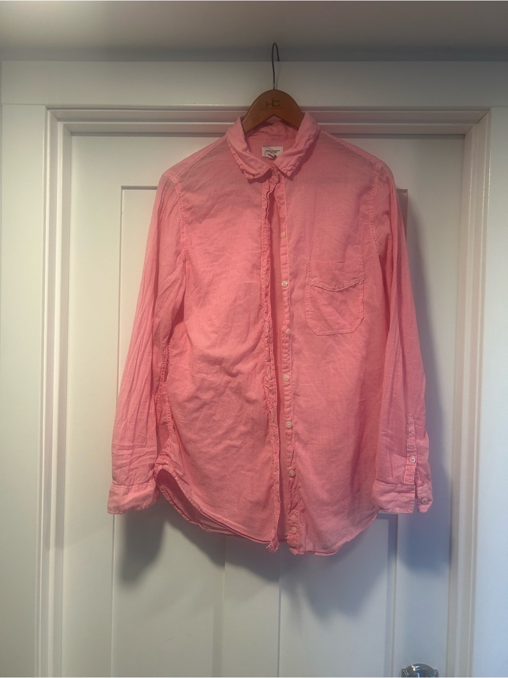 American Eagle Outfitters Pink Women's Button-Down Shirt